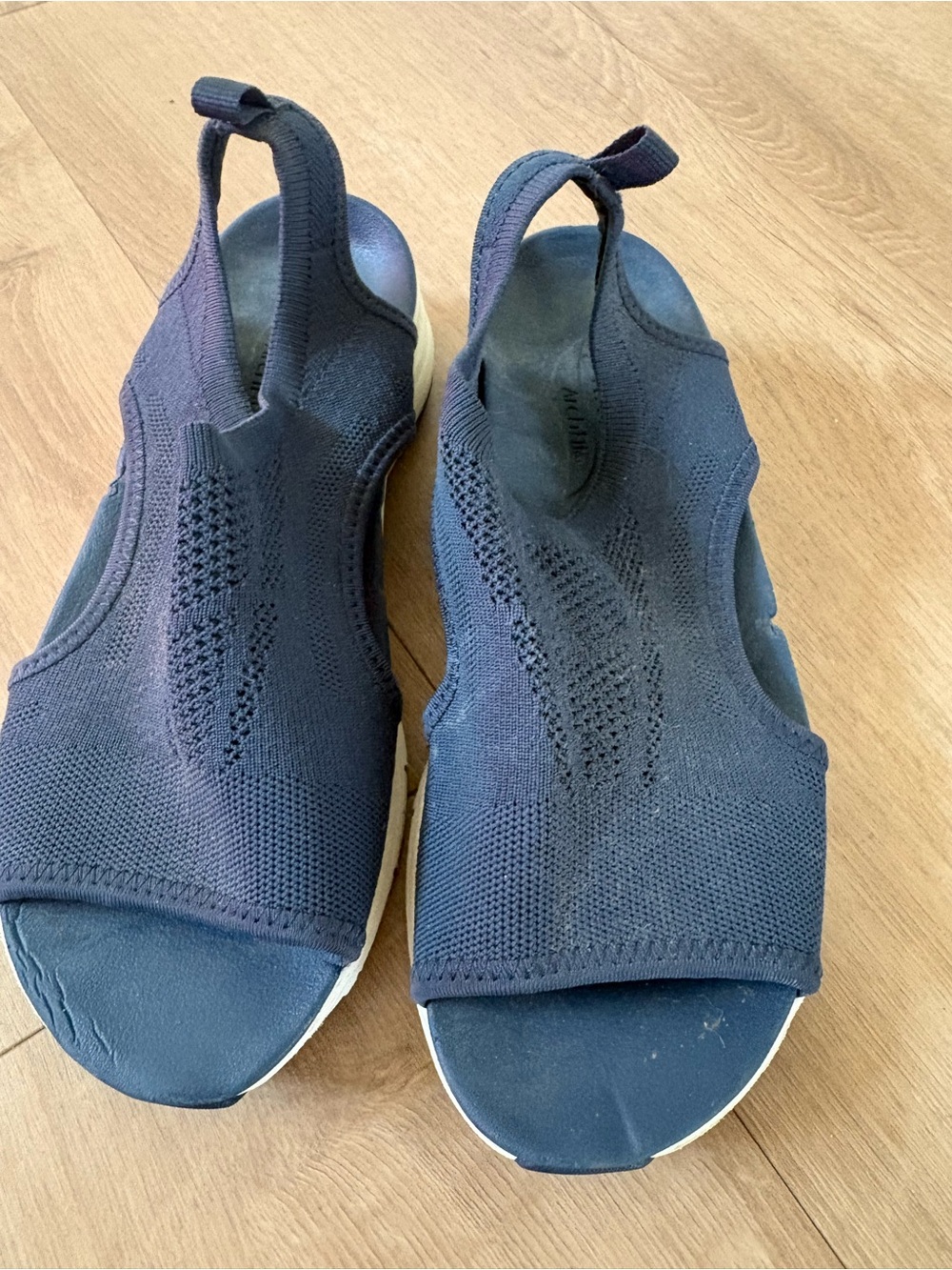 Skechers Navy Knit Slingback Sandals